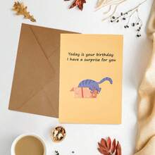 بطاقة عيد ميلاد مضحكة بشكل قطة، بطاقة عيد ميلاد منبثقة، بطاقة تهنئة لوالديك وأصدقائك وأجدادك وإخوتك، أعياد الميلاد والكريسماس وعيد الأم وعيد الأب وعيد المعلم