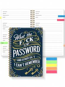 BUBU 1 Libreta de contraseñas en inglés Libreta de direcciones Libreta de teléfonos Libreta multifunción con tapa dura para oficina y negocios con correa para la muñeca, 8.5 * 5.5 pulgadas, dispositivo de almacenamiento de contraseñas para inicios de sesión en Internet, sitios web, nombres de usuario y contraseñas, útiles para el regreso a clases