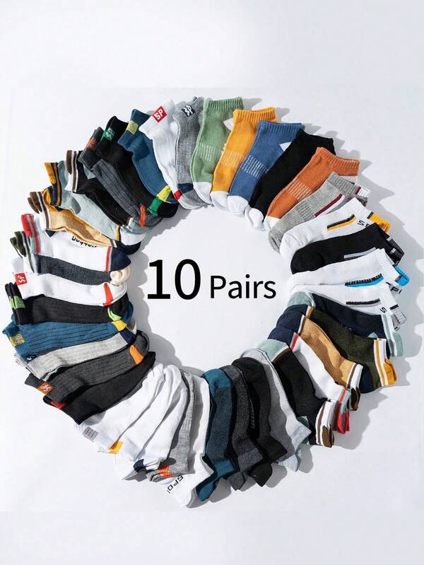 10 قطعة/قطعة واحدة/20 قطعة جوارب قارب ذات فم ضحل ملونة للشباب والمراهقين، جوارب قصيرة منخفضة القطع، مناسبة للربيع/الصيف، الخريف/الشتاء، جوارب رياضية، مناسبة كهدايا للفتيات، الفتيان، الأمهات، الآباء، ملابس شتوية للفتيات، ملابس شتوية للفتيان، هدايا العطلات