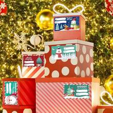 200pcs/Roll Card Gift Tags Stickers, Christmas Labels, Santa Claus Self-Adhesive Stickers For Christmas Gifts Decoration, Suitable For New Year, Easter, Valentine's Day, Birthday Gifts - Multicolor - View 4