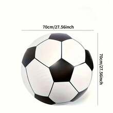 1pc Giant Inflatable Volleyball, Durable PVC Beach Ball With Vibrant Blue & Yellow Stripes And Heart Design | Lightweight, Suitable For Pool, Beach, Outdoor Games | Perfect For Family Fun, Team Building Parties, Camping Trips, Beach Parties, Holiday Gifts (Christmas, Valentine's Day), Volleyball Gifts, Outdoor Games, Water Sports