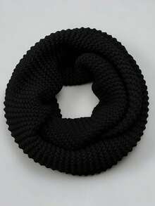 1 pezzo Sciarpa ad anello in maglia unisex - Colori multipli (Nero, Grigio, Bianco, Beige) per uno stile festivo natalizio, per il calore invernale, lo sci e le attività all'aperto per donne e uomini con una texture in maglia senza tempo - Sciarpa infinita - Visualizzare 13