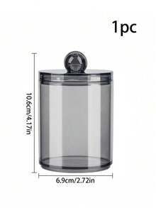 Set de 3 dispensadores de bastoncillos de algodón - Frasco de plástico negro de 10 onzas para organizar productos de baño o tocador, decoración de baño, organizador de baño, decoración de otoño, organizador de maquillaje, de vuelta a la escuela - 3 piezas negro - Ver 9