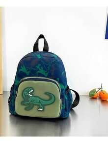 Campus Dinosaur Backpack For Men, Casual Canvas Camo Back To School Backpack, Stylish & Cool, Lightweight Student Book Bag - Multicolor - View 1