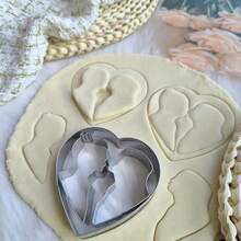 Stainless Steel Cookie Cutter Set, Heart Shaped Baking Tools For Valentine's Day, Wedding, Birthday Surprise Party, Fruit Cutting Mold - Silver - View 7