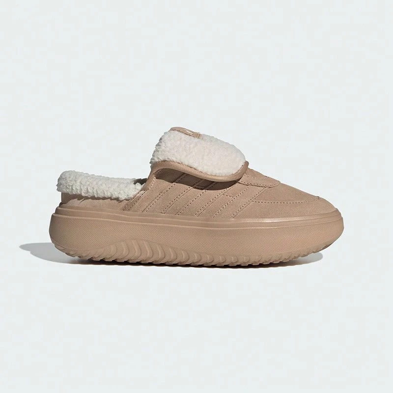阿迪达斯 GRAND COURT MULE 女款抓绒厚底休闲鞋 JS4998 - 顏色 - 查看 1