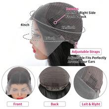 KGIFH Bob Wig 13x4 Lace Front Wigs Human Hair Straight 250 Density Burgundy 99J Human Hair Wig Highlight Ombre 13x4 HD Lace Frontal Wigs For Women Brazilian Human Hair Straight Bob Wigs 13x4 Transparent Lace Frontal Wigs Glueless With Baby Hair - Natural Black - View 12