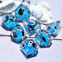 7件套树脂角色扮演游戏骰子套装 - 多面骰子，适用于桌面游戏、角色扮演游戏和节日礼物（圣诞节/感恩节/斋月/复活节） - 彩色 - 查看 19