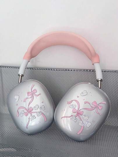 Bunnies 1pc Cute Rabbit Pattern Protective Case For Max Bluetooth Headphones