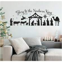 PEGATINAS DE NAVIDAD NACIMIENTO DE JESUS NAVIDEÑO VINIL PARA PARED - 1 - Ver 6
