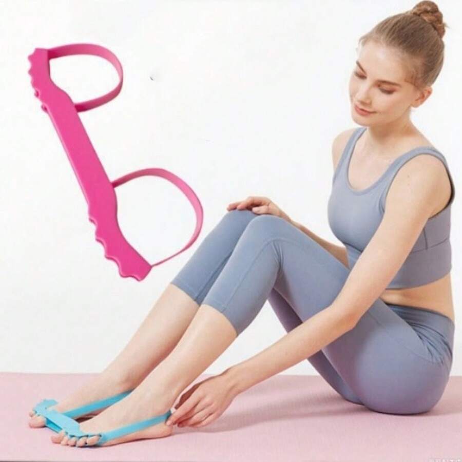 Adjustable Toe Strengthener Resistance Band Blue Silicone For Leg Training Hip Building Foot Mobility Stretching Exercise Bands
