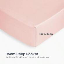 Queen Bed Sheets Set 1000TC Ultra Soft Microfiber Bedding Extra Deep Fitted Sheet And Flat Sheet And 2 Pillowcases 4 Piece Light Pink Queen Size