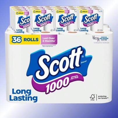 Scott 1000 SepticToilet Paper | 1-Ply Rapid-Dissolving Design | Strong & Reliable For Daily Use | Specifically Tested For Septic Systems | Low-Lint & Clog-Free Performance | Value Pack For Household & Busi Ness Use   Paper Towels  Cleaning Supplies   Towels Christmas Toilet Paper