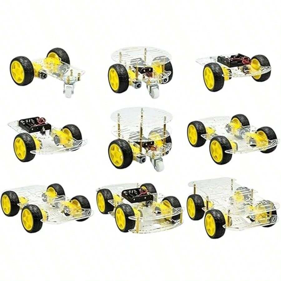 Chasis inteligente para coche - tracción a las cuatro ruedas de doble capa - Amarillo - Ver 1