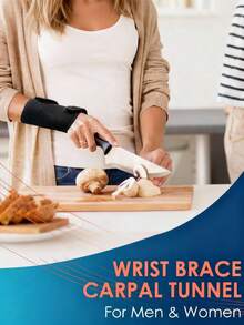 RPPR 1pc - Adjustable Compression Wrist Brace With Removable Splint, Suitable For Carpal Tunnel Syndrome, Fits Palm And Wrist, Black/Rose, Unisex, Daily Wrist Support, Reinforced At Night - Wrist Circumference: 12-23cm/4.7-9.05in, Fits Left & Right Hands - Nhiều màu - Xem 6
