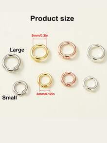 【珠宝制作开口圈】18K镀金铜开口圈，适用于珠宝制作 | 钥匙扣和项链，珠宝制作配件