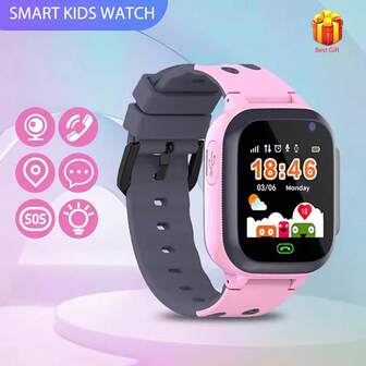 SIMSONLAB Het perfecte cadeau: slim kinderhorloge met simkaart, locatiebepaling, belfunctie, ondersteunt alleen 2G-netwerk, beltoonmeldingen, apparaatzoeker, comfortabele polsband, meerdere kleuropties, telefoonzoeker, SOS-noodoproep, camera en wekker.