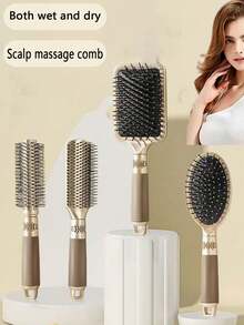 4pcs Hair Styling Air Cushion Brush Set, Women's Exclusive Home Use Massage Air Bubble Brush, Straightening Curling Brush, Volumizing Brush, Suitable For Dry/Wet Hair, Straight/Curly/Oily Hair, Effectively Prevents Hair Loss, Great Gift For Women, Halloween, Christmas, College Students - Multicolor - View 2