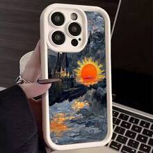 Funda de teléfono personalizada compatible con iPhone 17 Air, funda a prueba de golpes para Apple 15, pintura al óleo 16, nueva 13 Pro Max 14X - Burdeos - Ver 6