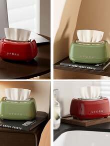 High-End Vintage Tissue Box, Living Room Paper Towel Storage Box, Bedroom Foyer Household Tea Table Desktop Premium Paper Towel Holder - Multicolor - View 11