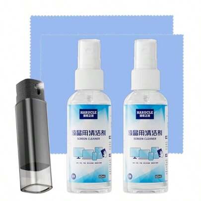 EandC Life Screen Cleaner Kit 60ml Spray Bottles With Cleaning Cloth 5