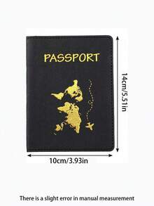 1pc Passport Card Bag, Multi-Slot Passport Case, Travel Wallet, Gold Design Slim Passport Wallet, Suitable For Passports, Business Cards, Credit Cards, Suitable For Travel, Multiple Colors