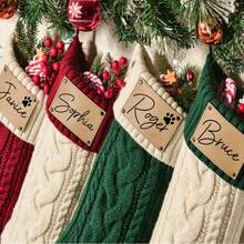 Embroidered Christmas Stockings With Name, Personalized Christmas Stockings, Family Knitted Christmas Stockings, 2025 Custom Christmas Gifts - Multicolor - View 7