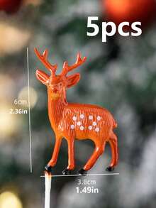 5pcs Christmas Tree Cake Flags, Cedar Tree Snowflakes, Stars, Letter Flags, Used For Christmas Parties, Birthday Parties, Christmas Decorations, Cake Decorations, Paper Cupcakes, Baking Desserts, Decorative Props