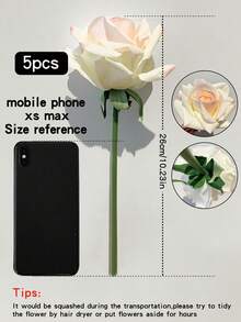 10/5/11/3/6/8支/1支人造卷曲玫瑰（白色/粉色/酒红色/白粉相间），26厘米/10.23英寸，逼真花朵，保湿，适用于婚礼摄影装饰、家居花园阳台桌面装饰、乳胶玫瑰花束、情人节派对套装、房间、家居、墙面、浴室、卧室装饰 - 彩色 - 查看 13