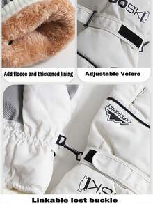 1 Pair Winter Waterproof Ski Gloves, Windproof Warm Gloves With Touchscreen Fingers, Suitable For Running, Driving, Cycling, Hiking, Outdoor Sports, Daily Work, Warm Breathable Snow Gloves, Suitable For Cold Weather, Suitable For Men And Women, Suitable For Outdoor Use Ski Gloves, Touchscreen Compatible, Warm Below -30F - Multicolor - View 8