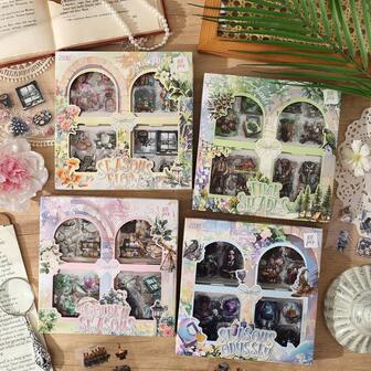 100pcs Seasonal Memory Collection, PET Material Die-Cut Stickers, Student Planner & Art Supplies, Suitable For Home, Entertainment, Decoration, Gifts