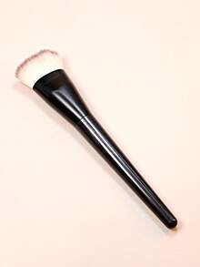 1pc Flat Foundation Makeup Brush, New Black Handle Flat Top Powder Blush Contour Blush Brush,Foundation Brush,Concealer Brush,Blush Brush,Contour Brush,Blush Brush,Bronzer Brush,Powder Brush,Foundation Brush,Blush Brush