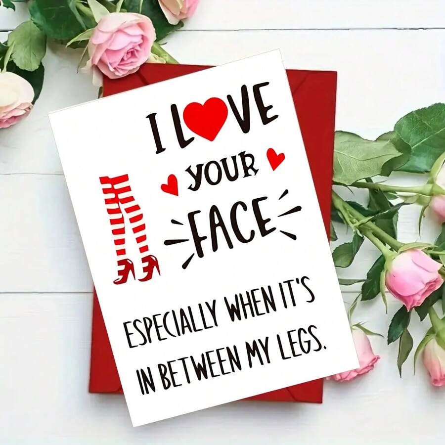 1 Stück süße Karte, geeignet für ihn/sie, Valentinstag Geschenkkarte, geeignet für Freund/Freundin, Ehemann/Ehefrau, Mann/Frau, Jahrestag, Geburtstagskarte