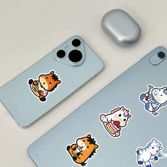 50张可爱卡通小马/独角兽彩虹贴纸，可用于手机壳、行李箱、汽车装饰