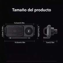 Car Wireless Charger - Soporte Inteligente - 2 En 1 - View 7