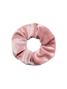 Soft Velvet Texture Large Intestine Hair Ring, Ladies' Bun Fixer, Suitable For Ponytail, Braided Hair And Bun, Durable Solid Color Hairband Ring Autumn And Winter Hair Rope, Gentle And Generous Korean Pink Light Pink Coral Pink Winter Gift For Girlfriend, Friend And Mother Thanksgiving Halloween Christmas Valentine's Day Gift