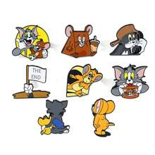 华纳兄弟 1/8 件装 喜剧卡通动漫 汤姆和杰瑞 胸针 时尚电动自行车 食物造型 猫和老鼠 珐琅别针 金属徽章 首饰 服装 背包配饰 礼品 - 均碼 - 查看 20
