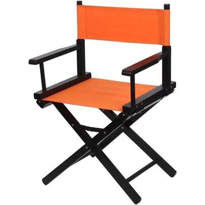 Casual Home Director Chair 1 Set Director Chairs Folding Chairs Cover Set Portable Director Chairs Club Chairs Canvas Seat Covers For Director Chair Orange