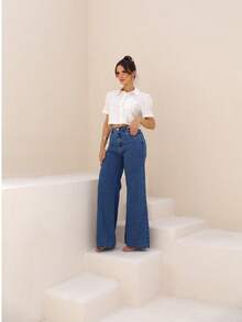 Women Jeans - Dark Wash - View 2