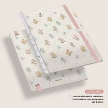 Front And Back Cover Iscool For Disc-Bound Notebook, Floral Stitching. - cá hồi - Xem 5