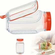 Recipiente para salada em pote de vidro de 32 oz com bico lateral e tampa à prova de vazamento - Micro-ondas, lava-louças, geladeira - Saladeira selada com copo para molho, design empilhável, ideal para preparação de refeições, almoço, jantar, escritório, viagens - Armazenamento de alimentos de plástico