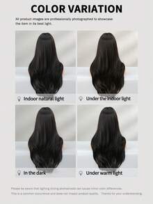 NICKY WALL 24inch Long Wavy Black Wigs For Women,Elegant Wave Curly Wigs With Nature Full Bangs,High Quality Soft Synthetic Fiber Wigs For Women Daily Wear, Festival Ready Party Use, Graduation Gift - Beginners Glueless Wig Accessories - 黑色 - 查看 7