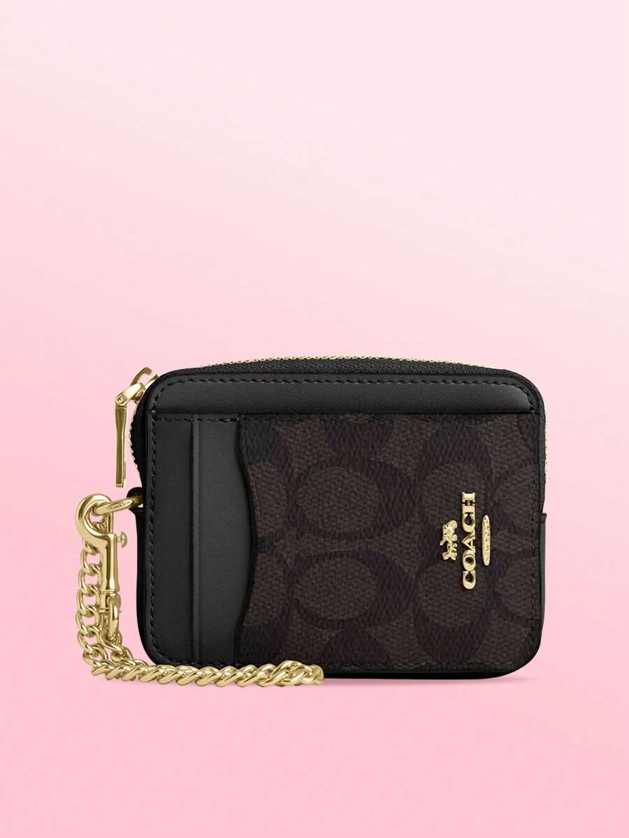 Coach Ví đựng thẻ tiền xu cho nữ, Túi đeo vai họa tiết chữ C mới, Túi đựng thẻ nhiều màu, Quà tặng ngày lễ tình nhân