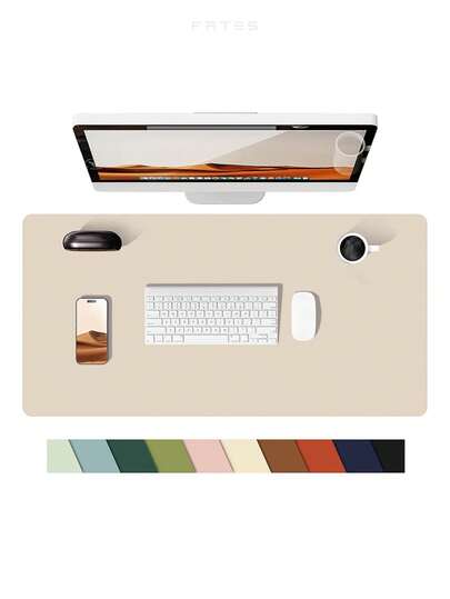 حامي مكتب من الجلد لزينة عيد الميلاد، حصيرة مكتب، وسادة فأرة كبيرة، بلوتر جلد PU مانع للانزلاق، وسادة لابتوب، لوح كتابة مقاوم للماء للمكتب والمنزل