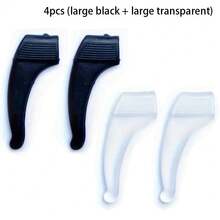 4/8/16 Peças Ganchos de Orelha Antiderrapantes de Silicone para Óculos, Apoios de Orelha Antiderrapantes - Transparente e Preto, Incluindo 1 Par de Cada Tamanho Grande, Médio e Pequeno, Redondo, Clipes de Orelha para Óculos, Suportes Antiderrapantes, Mangas de Ponta de Óculos, Suportes de Óculos, Adequados para Óculos, Óculos de Sol, Óculos para Esportes e Atividades ao Ar Livre, Fixadores de Óculos Confortáveis, Adequados para Óculos de Sol, Óculos, Óculos etc., Acessórios de Óculos, Presente do Dia dos Professores, Presente do Dia dos Pais
