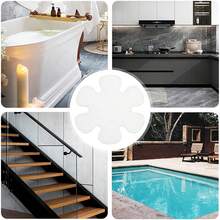 12 piezas Pegatinas antideslizantes para bañera y baño, cinta antideslizante con diseño de flores, tiras antideslizantes, alfombrilla antideslizante para ducha, huellas adhesivas duraderas, almohadillas antideslizantes para piso de madera, azulejos y escaleras, bañera, decoración de baño, decoración del hogar - Multicolor - Ver 10