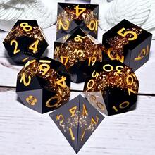 7 件树脂角色扮演游戏骰子套装 - 多面骰子，适用于桌游、角色扮演游戏和节日礼物（圣诞节/感恩节/斋月/复活节） - 彩色 - 查看 16
