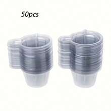 20/50 Pieces Of Transparent Plastic Resin Mixed Cups, 1.35 Oz Round And Cylindrical Multi-Functional Dispensing Containers, Suitable For Use With Paints, Epoxy Resin, And Jewelry Crafting/DIY Projects