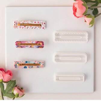 1pc Handmade DIY Hair Clip Soft Clay Mold, Small Size Geometric Clay Cutter DIY Craft Gift Tool Accessory