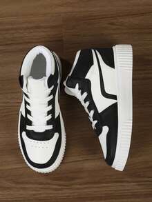 Women Shoes Casual Sneakers, Lace Up Soft Sole Flat Comfortable Skate Shoes For Women, Lightweight High-Top Daily Shoes